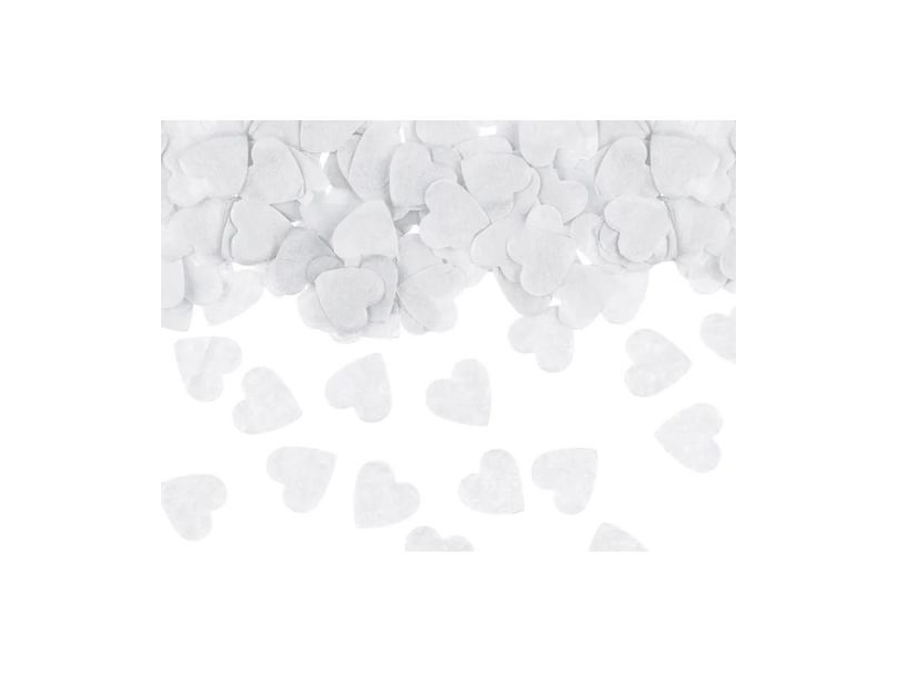 Weißes Herz-Papier-Konfetti