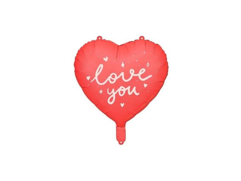 Rotes Herz Folienballon, Love You