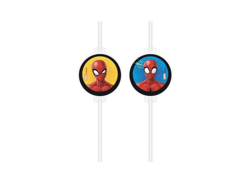 Spiderman Papierstrohhalme