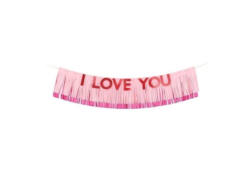 I Love You Banner Med Frynser