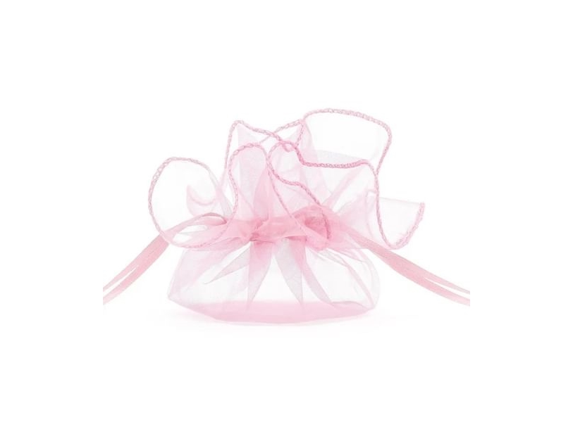 Rosa Organza-Poser, 25 Cm