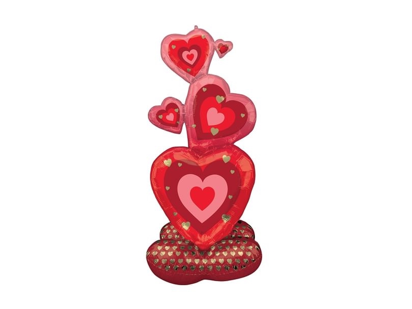 Ballonturm Mit Herzen, 139 Cm.