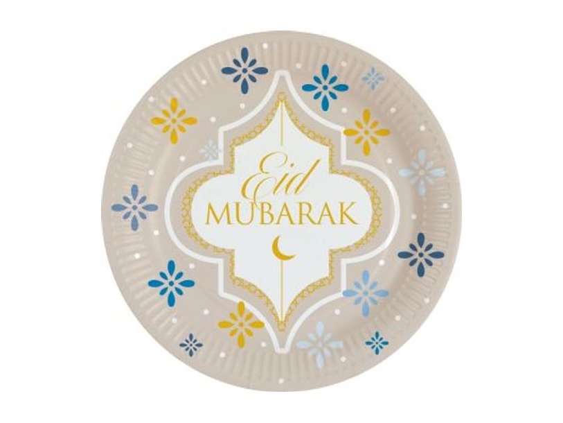 Paptallerkner Eid Mubarak 23 cm