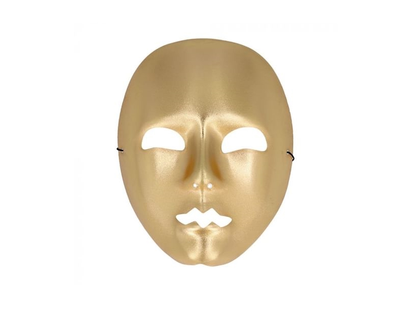 Pantomime Maske Gold