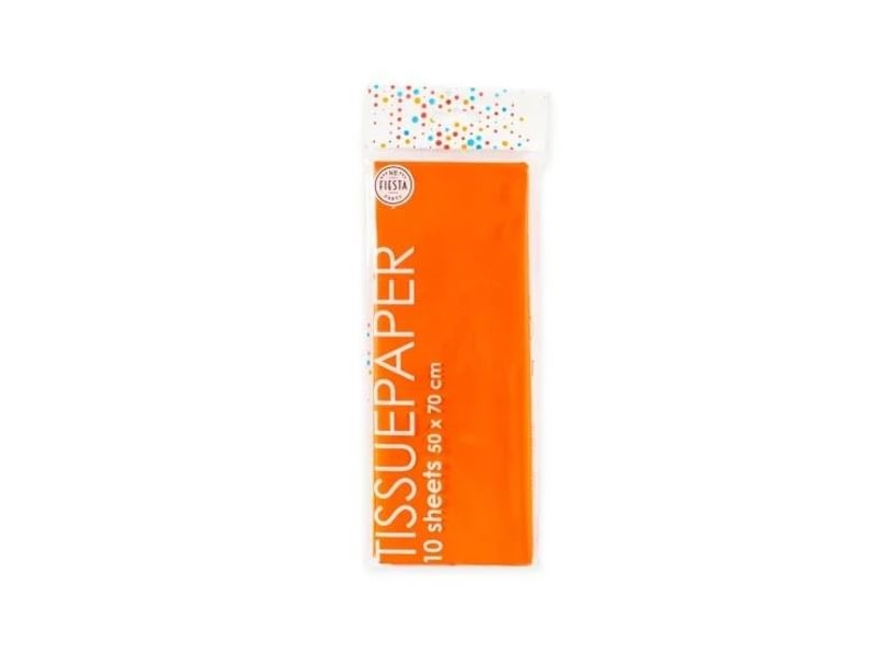 Orange Silkepapir, 10 Ark