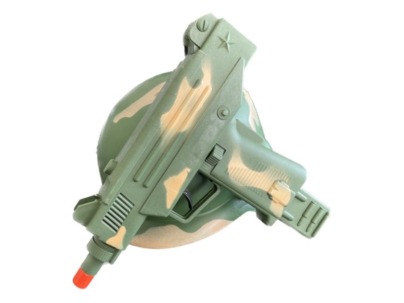 Militärhelm Und Uzi, Kinder