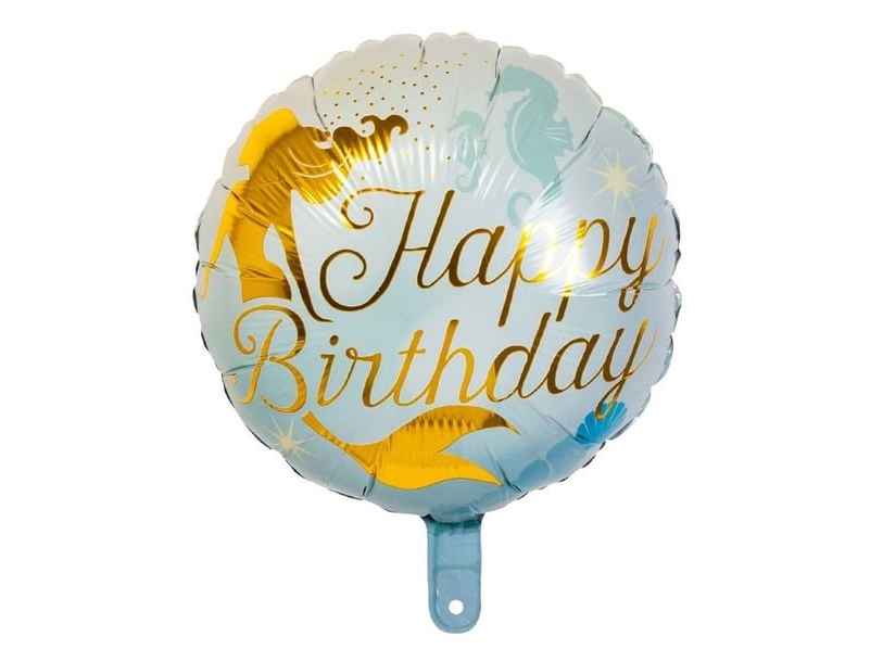 Happy Birthday Havfrue Folieballon