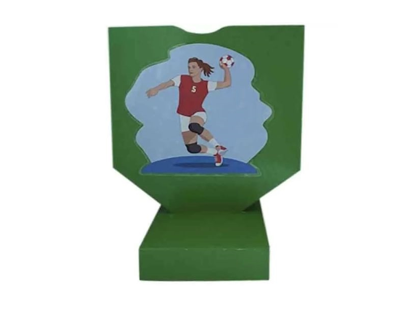Handball-Sangskjuler Mit Mädchen, Grün