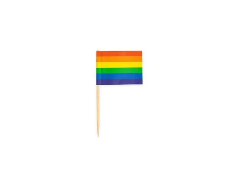 Regenbogen-Kuchenfahnen 50 Stk.