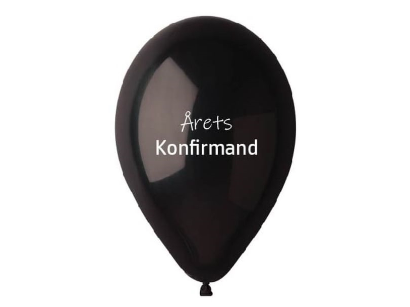 Årets Konfirmand Ballon, Sort