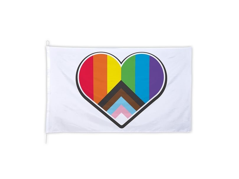 Lgbtq+ Hjerte Flag 200X300 Cm.