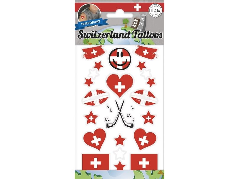 Schweiz tatueringar | Leksaker - Rollek - Kostym tillbehör | GameStuff