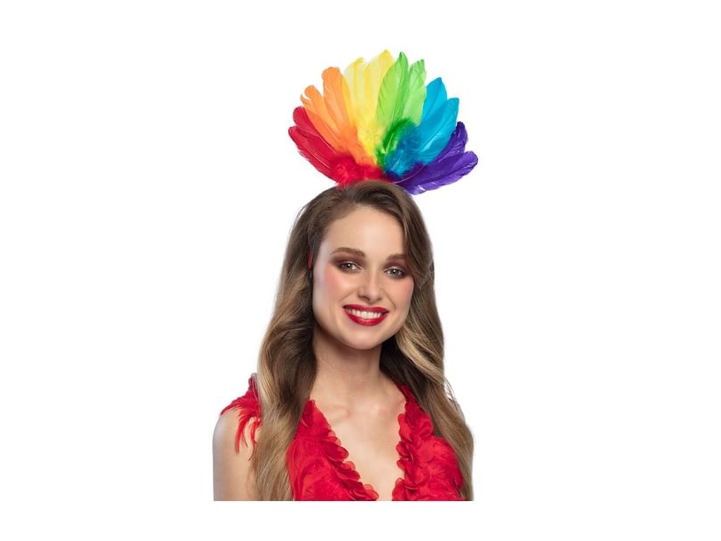 Regenbogen-Feder-Diadem