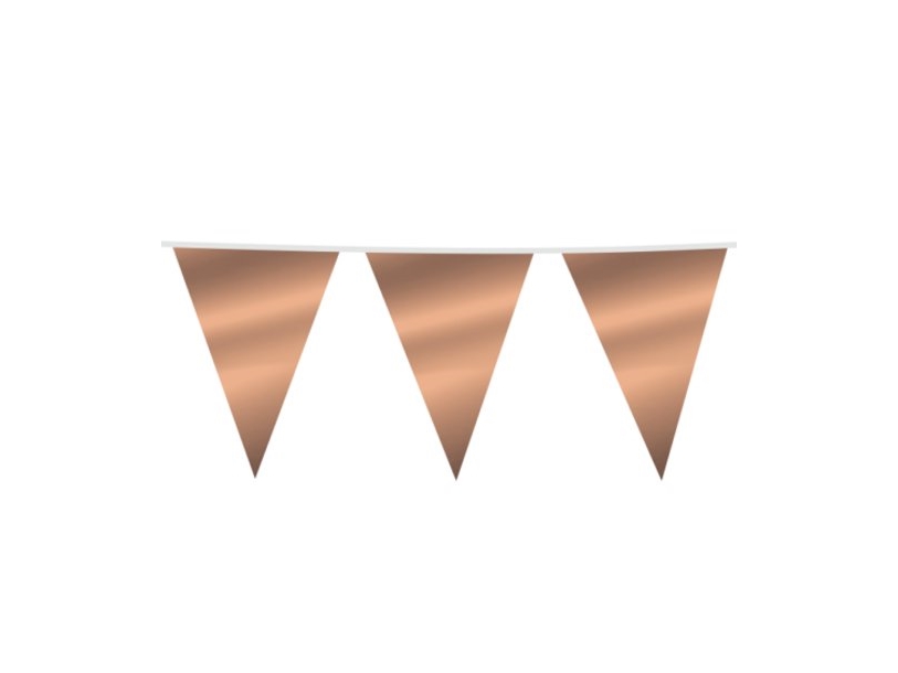 Stor Rose Gold Vimpelguirlande, Metallic