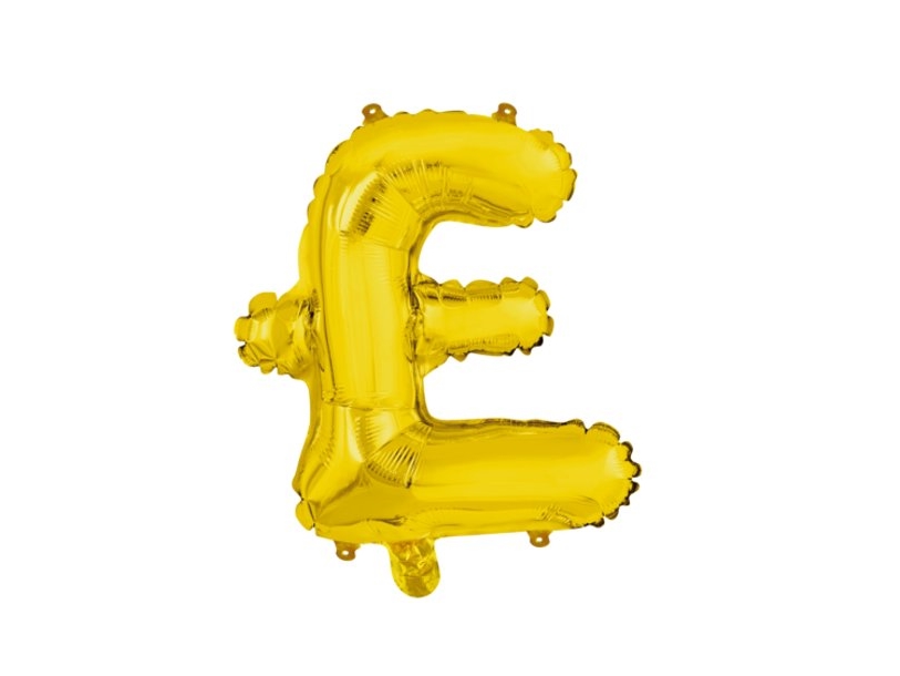 Folie Ballon £, Guld 41 Cm