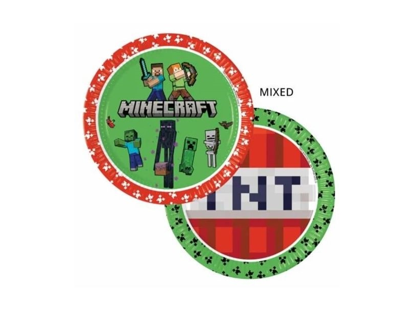 Minecraft papperstallrikar, 23 cm | Belysning - Annan belysning - Ljusslingor | GameStuff