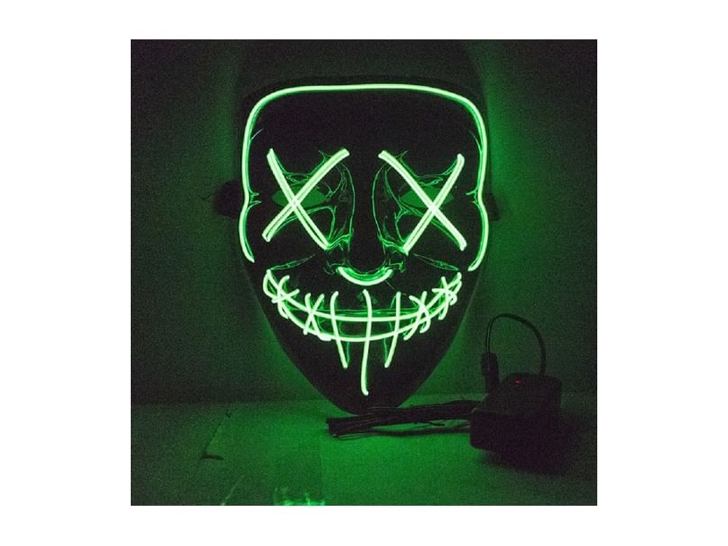The Purge LED maske med grønt lys | Leksaker - Rollek - Kostym | GameStuff