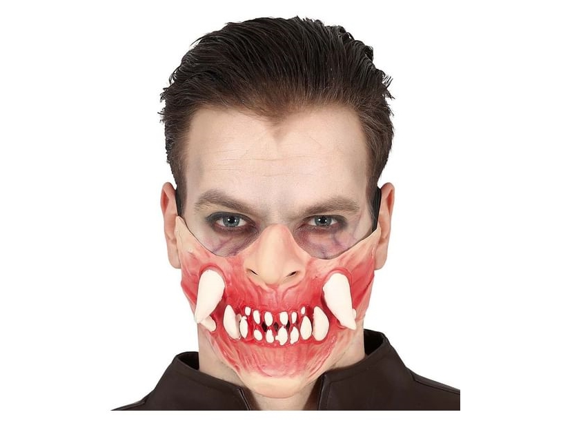 Halbmaske Mit Reißzähnen