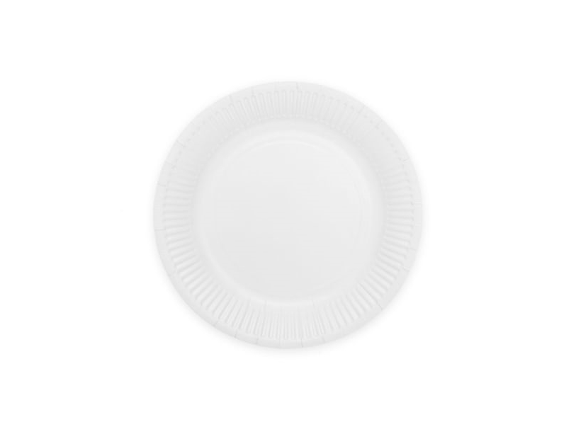 Weiße Papp-Teller 23 Cm 16 Stk