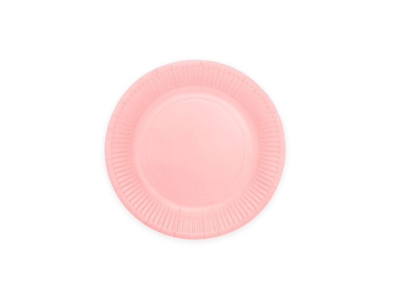 Pink Paptallerkner, 23Cm 8 Stk
