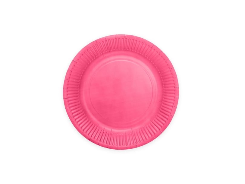 Hot Pink Paptallerkner, 23Cm 8 Stk
