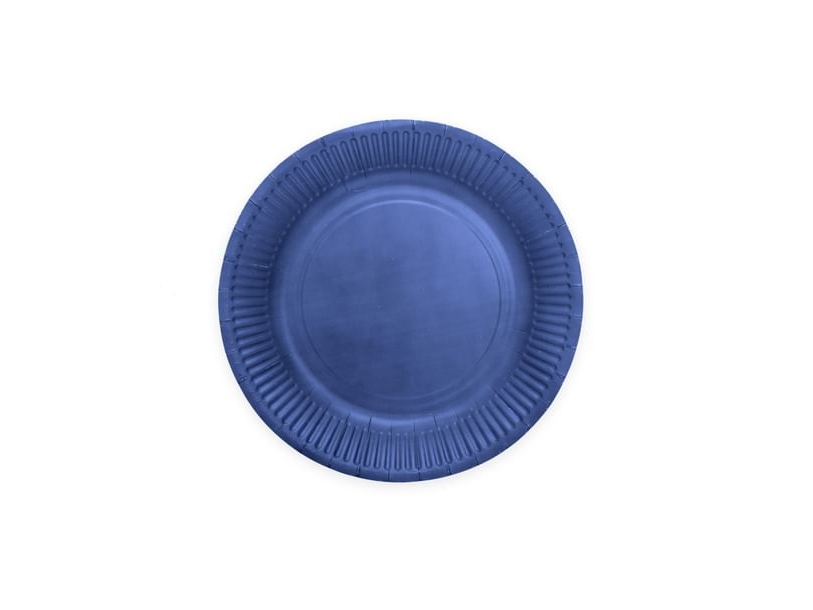 Marinblå papperssservetter/tallrikar? (paptallrikar) 23 cm, 8 st | N - A | GameStuff