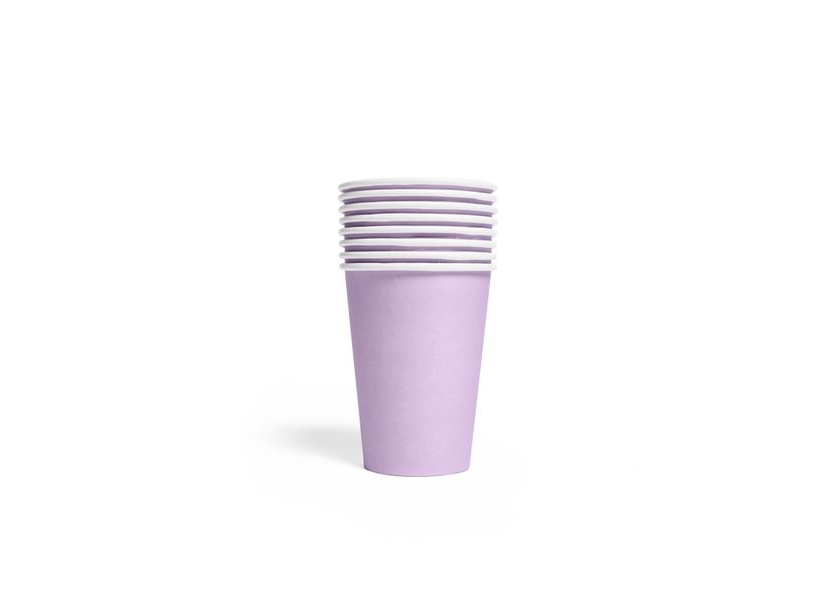 Lavendel-Pappbecher, 8 Stück