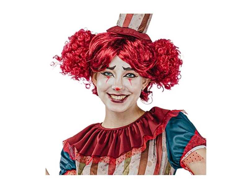 Rote Clownsperücke Mit Rattenschwänzen