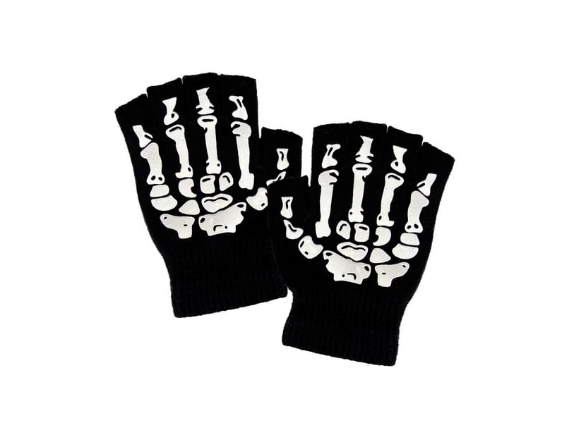 Fingerlose Skeletthandschuhe