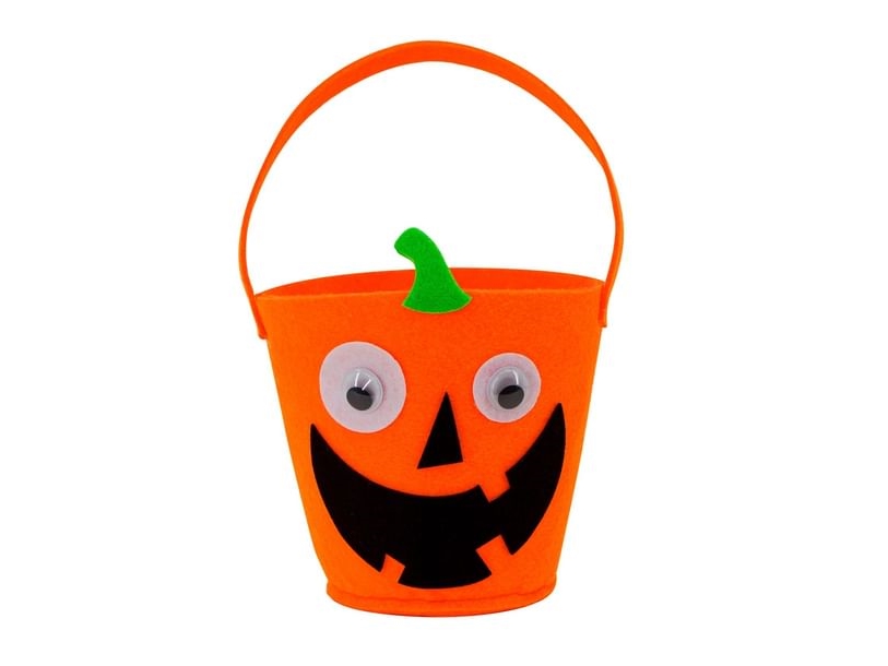 Orange Kürbis-Eimer Aus Filz