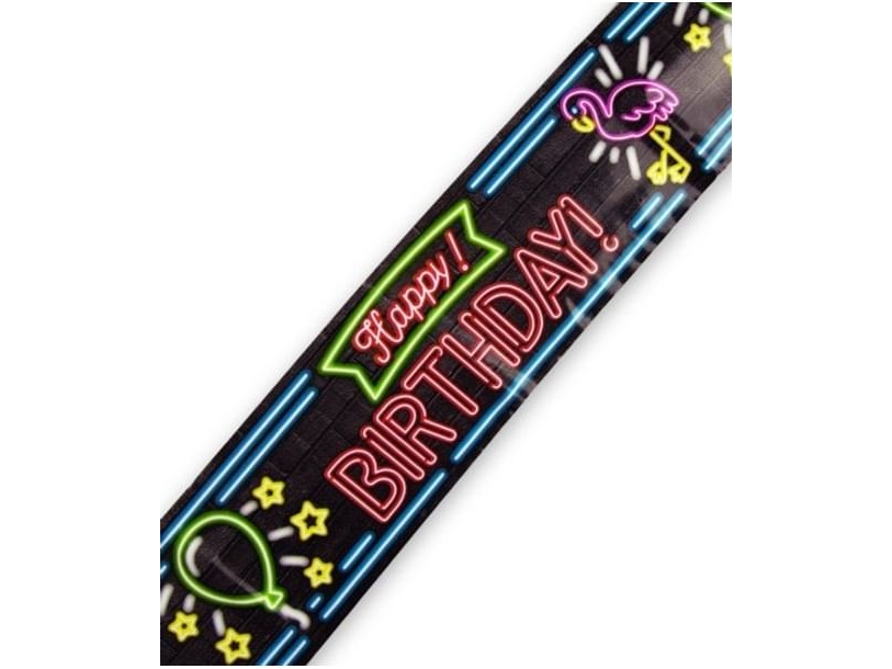 Happy Birthday Neon Party Absperrband
