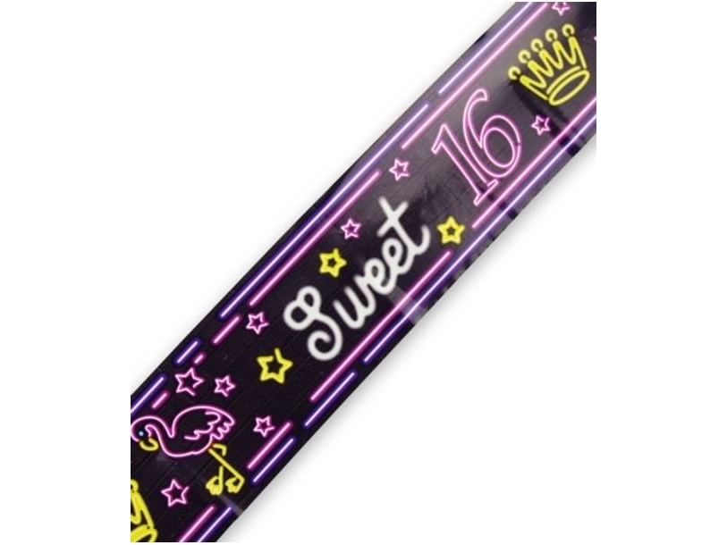 Sweet 16 Neon Party Absperrband