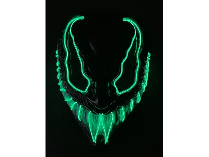 Venom Maske Mit Grünem Licht
