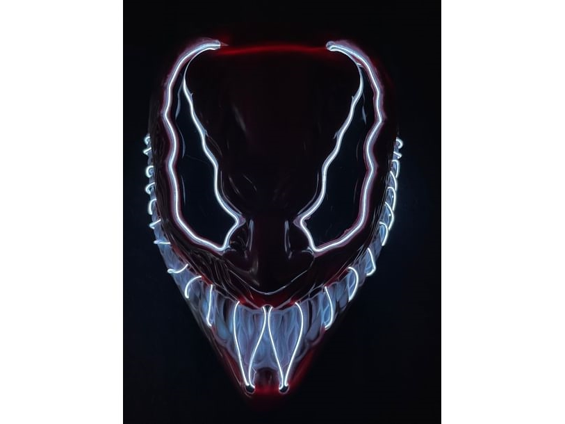 Rote Venom-Maske Mit Weißem Licht