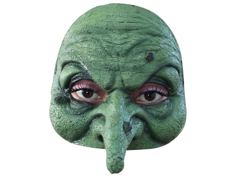 Grüne Hexenmaske