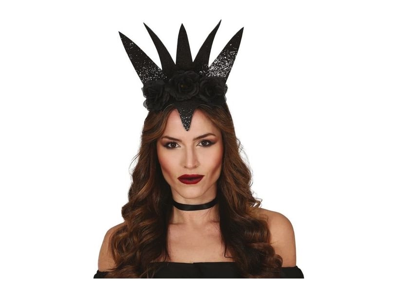 Schwarze Queen-Haarspange