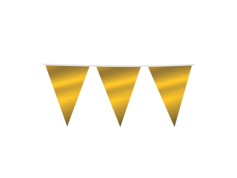 Stor Guld Vimpelguirlande, Metallic