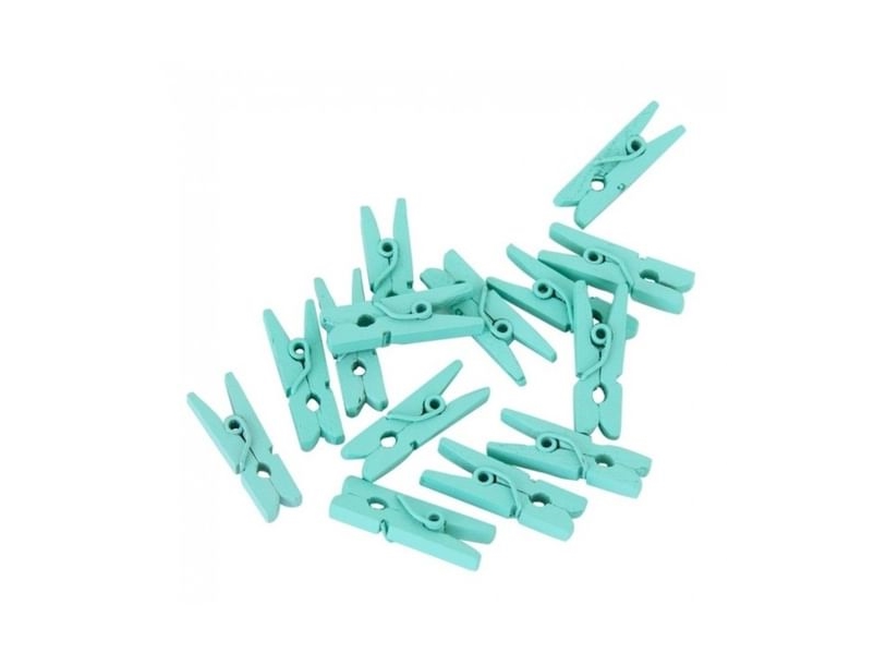 Mintgrüne Mini-Klemmen
