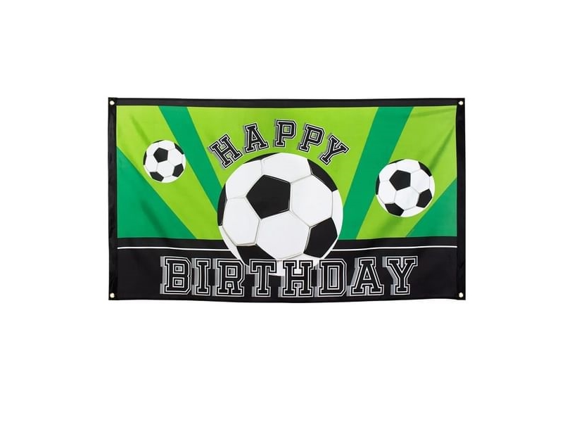 Fodbold flag HAPPY BIRTHDAY