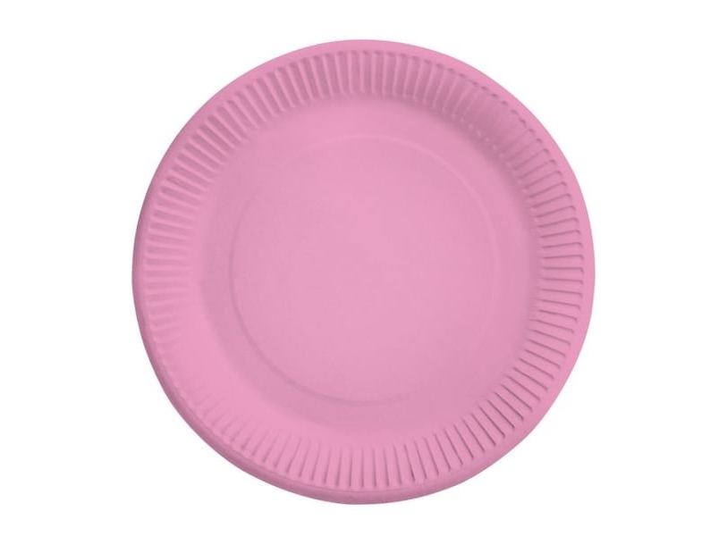 Pink Paptallerkner 23 Cm