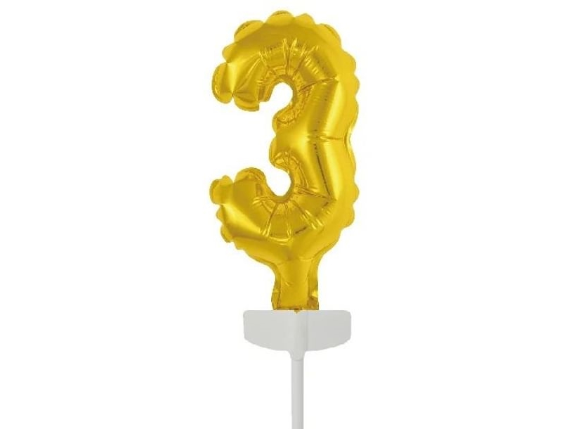 Tortenfolie Ballon 3 Gold