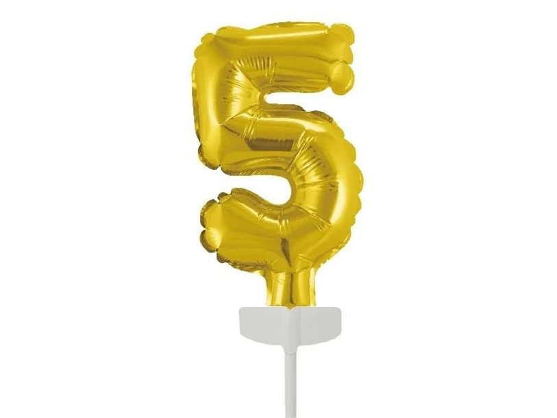 Tortenfolie Ballon 5 Gold