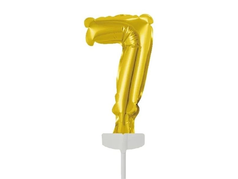 Tortenfolie Ballon 7 Gold