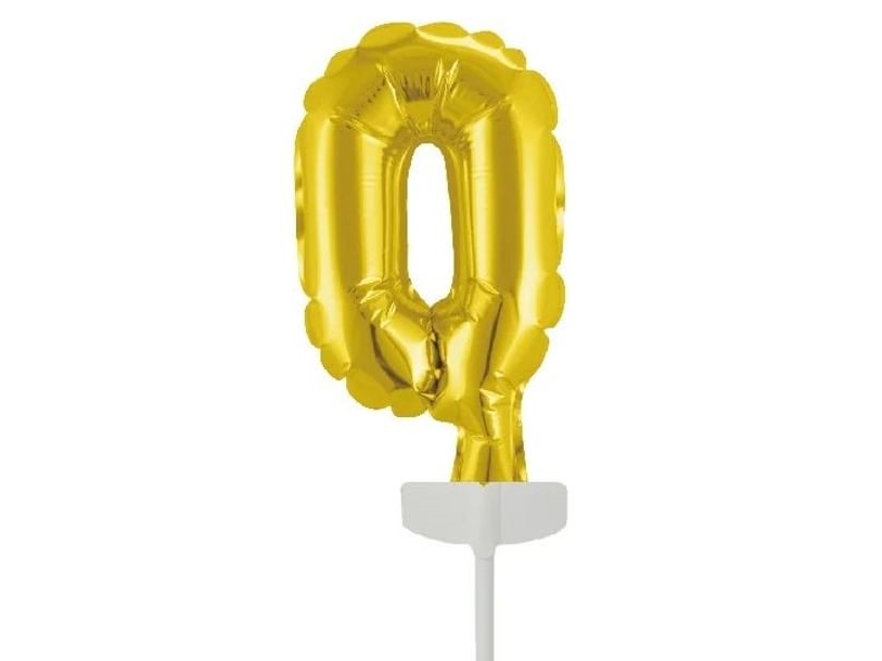 Tortenfolie Ballon 0 Gold
