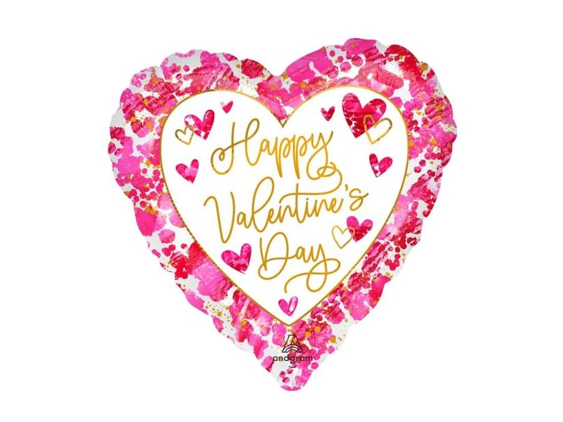 Happy Valentine ́S Day Folieballon, 43 Cm