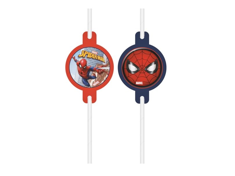 Spiderman Papierstrohhalme