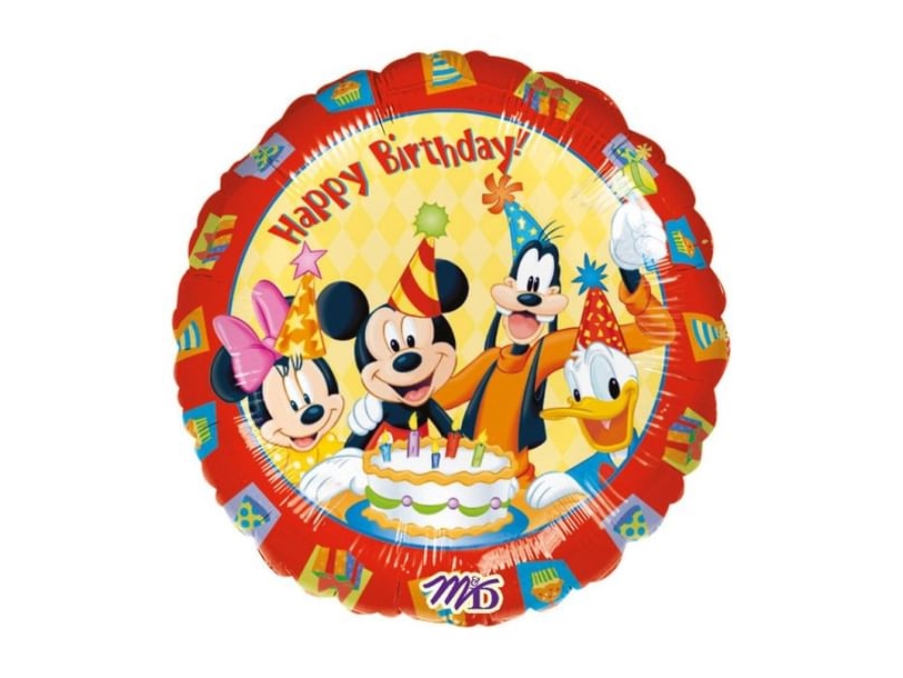 Mickey Happy Birthday Folieballon, 43 Cm