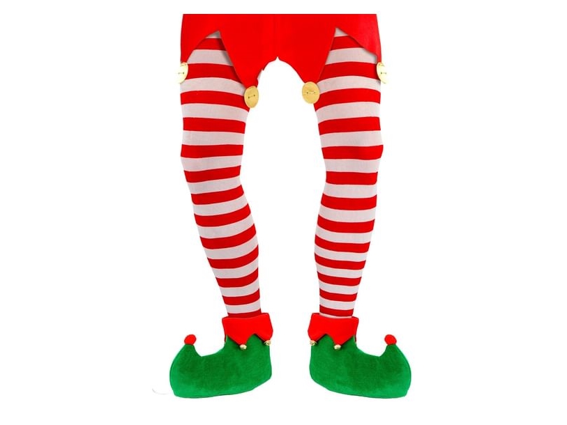 Strømpebukser Rød/Hvid Stribede Herre - X-Large