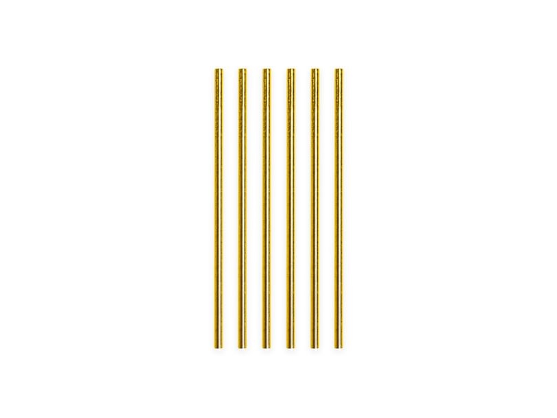 Goldene Papierstrohhalme, 20 Stück.