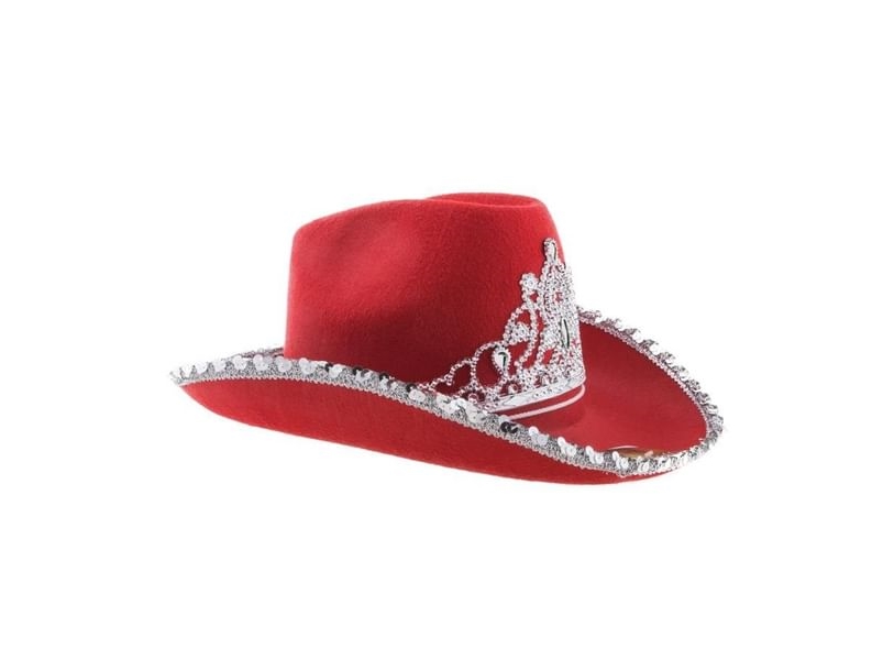 Roter Cowboyhut Mit Tiara